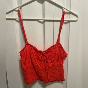 NWOT Billabong Shirred Orange Tanktop